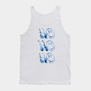 HO-HO-HO! groovy typography \\ blue tie dye and smiley face Tank Top